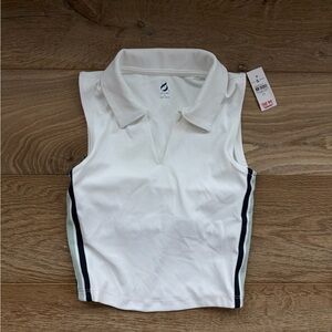 Lou & Grey White Collared Top